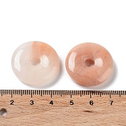 ナチュラルピンクアベンチュリンチャイナセーフティバックルペンダント  ドーナツ/円盤チャーム  25x6mm  穴：5mm&nbsp;G-M419-01B