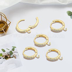 16Pcs Brass Hoop Earring Findings&nbsp;FIND-BBC0005-12