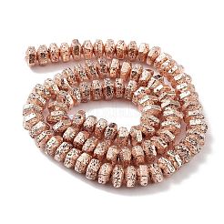 Electroplated Natural Lava Rock Beads Strands&nbsp;G-H303-A03-RG
