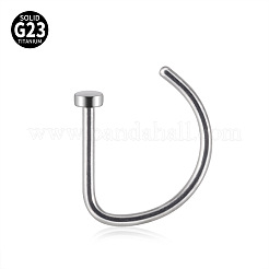 G23 チタン D 字型クリップオン ノーズリング  ステンレス鋼色  8mm  ピン：0.8mm&nbsp;WGA60F5-05