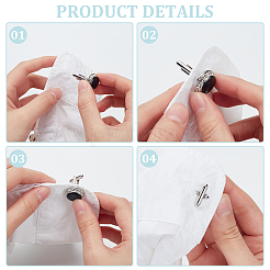 1 Set Brass Rhinestone Cufflinks for Men&nbsp;KK-WR0001-11