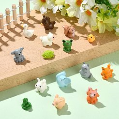 60Pcs 15 Styles Mixed Animals Resin Display Decorations&nbsp;DJEW-CJC0001-04