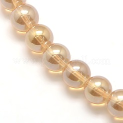 Electroplate Synthetic Quartz Crystal Beads Strands&nbsp;G-P039-03