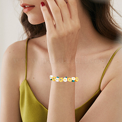 200個の手作りポリマークレイビーズ  花  ミックスカラー  8~12x8.5~9.5x4~4.5mm  穴：1.5~1.8mm  100個/スタイル&nbsp;CLAY-SC0002-87