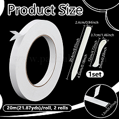 布粘着テープ20m  ABSプラスチックレターオープナーナイフツール付き  ホワイト  12mm&nbsp;DIY-NB0016-12A