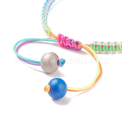 5Pcs 5Pcs Natural Wood Round Braided Bead Bracelets Set&nbsp;BJEW-JB08807
