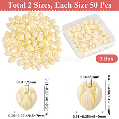 100Pcs 2 Styles Dyed Synthetic Coral Beads&nbsp;CORA-SP0001-02B