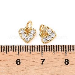 Brass Micro Pave Cubic Zirconia Pendants&nbsp;KK-Z146-01G-01