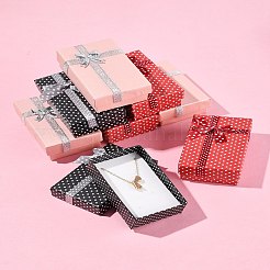 12色の厚紙紙ジュエリーセットボックス3個  リングのために  ネックレス  中に黒いスポンジを入れて  長方形  ミックスカラー  8x5x2.5cm  4個/カラー&nbsp;CBOX-FS0001-02