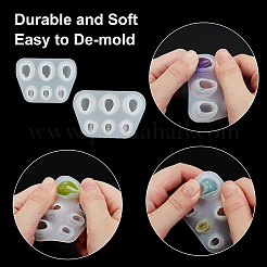 Skull Head Beads Bracelet Silicone Molds&nbsp;DIY-FH0002-14