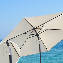 ガーデンパラソル用アルミ合金プッシュボタン式傾斜調整  プラチナ  135x37.5mm&nbsp;FIND-WH0199-346