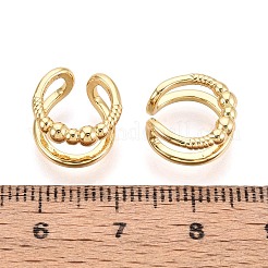 Two-layer C-Shaped Brass Cuff Earrings&nbsp;EJEW-T049-02G