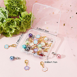 12Pcs Alloy Enamel Sheep Pendant Decorations&nbsp;HJEW-SC0001-22