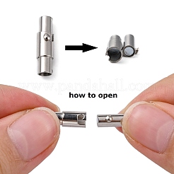 Tarnish Resistant Smooth 304 Stainless Steel Locking Tube Magnetic Clasps&nbsp;STAS-H019-5