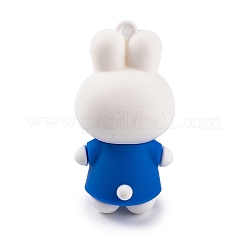 人形 PVC プラスチック ペンダント  兎  52x26.5x23mm  穴：3mm&nbsp;KY-S172-15C