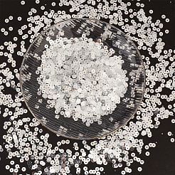 100g PVCプラスチックビーズ  フラットラウンド  ホワイト  5x0.2mm  穴：1mm  9523個/ 100g&nbsp;DIY-ME0002-19