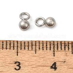 ステンレススチールチャーム201個  ボールチャーム  ステンレス鋼色  6x3mm  穴：1.6mm&nbsp;STAS-A093-01A-P-1