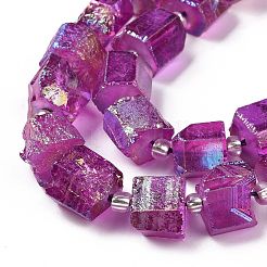 Electroplated Natural Quartz Beads Strands&nbsp;G-G767-02-07