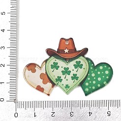 Saint Patrick's Day Opaque Printed Acrylic Pendants&nbsp;OACR-A045-05C