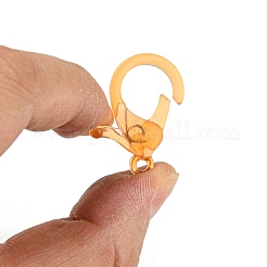 透明なプラスチック製のカニカン  砂茶色  26x19x6mm  穴：2mm&nbsp;KY-H005-A03
