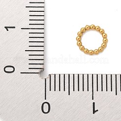 304ステンレススチールツイストリンクリング  18KGP本金メッキ  リング  7x1mm  内径：4.5mm&nbsp;STAS-F349-06G-03