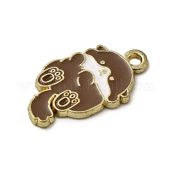 Golden Plated Alloy Enamel Pendants&nbsp;ENAM-L049-01G-07