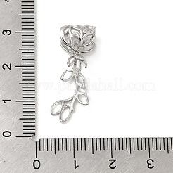 Rhodium Plated 925 Sterling Silver Ice Pick Pinch Bails&nbsp;STER-NH0001-23P