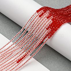 Transparent Gradient Color Glass Beads Strands&nbsp;GLAA-H021-01A-37