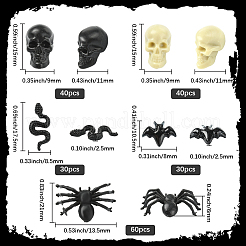 200Pcs 5 Styles Halloween Theme Resin Cabochons&nbsp;AJEW-SP0002-93