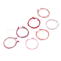 7Pcs 7 Colors Bohemian Cotton Cord Braided Bracelets&nbsp;BJEW-TA0001-29