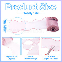 12M Polyester Wave Edge Ribbon&nbsp;DIY-TA0012-96A