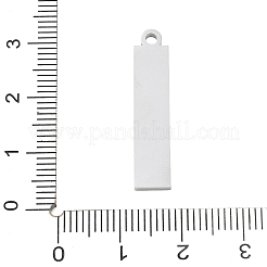 304ステンレスペンダント  定規のチャーム  艶出し  ステンレス鋼色  29x6x1.5mm  穴：1.9mm&nbsp;SA-CBAE115-13B-P