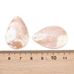 Natural Pink Shell Pendants&nbsp;SSHEL-C014-01B