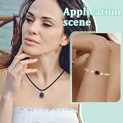 6Pcs 6 Styles Brass Pave Natural Amethyst & Rose Quartz & White Agate & Green Aventurine & Carnelian & Lapis Lazuli Multi-Strand Links&nbsp;KK-BC0015-16