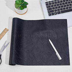 PUレザーシーツ  DIYクラフト生地  長方形  ブラック  1350x300mm&nbsp;DIY-CL0002-50C