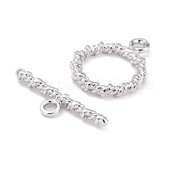 ラックメッキ真鍮マンテル  長持ちメッキ  リング  プラチナメッキ  リング：16x13x2mm  穴：1.6mm  バー：18x5.5x2mm  穴：1.6mm&nbsp;KK-B036-03P