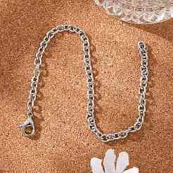 Tarnish Resistant 304 Stainless Steel Cable Chain Bracelets&nbsp;BJEW-M188-06
