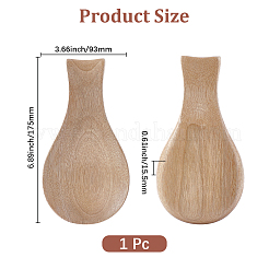 木製の食器置き  台所用品ホルダー  スプーン用  取鍋  トング  淡い茶色  175x93x15.5mm&nbsp;AJEW-GF0014-60B