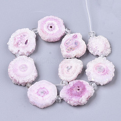 Electroplated Natural Quartz Beads Strands&nbsp;G-R461-04K