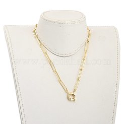 Brass Paperclip Chain Necklaces&nbsp;NJEW-JN03066-01