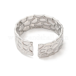 Non-Tarnish 304 Stainless Steel Cuff Wide Band Finger Rings&nbsp;RJEW-L107-011P