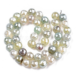 Electroplate Natural Agate Beads Strands&nbsp;G-T131-54P