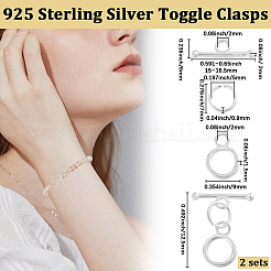 925スターリングシルバーマンテル  スターリングシルバーのオープン丸カン925個付き  銀  リング：12.5x9x1.5mm  穴：2mm  バー：15~16.5x6x2mm  穴：2mm&nbsp;STER-BBC0008-56