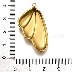 304ステンレスペンダント  ウイングチャーム  18KGP本金メッキ  33x28x5mm  穴：1.4mm&nbsp;STAS-M116-17G