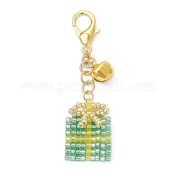Christmas Gift Handmade Glass Seed Beads Pendant Decoraitons&nbsp;HJEW-MZ00350-02