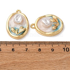 Light Gold Tone Alloy Enamel Pendants&nbsp;ENAM-B028-30KCG-02