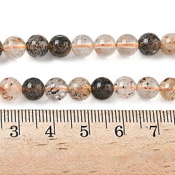 天然ハーキマーダイヤモンドビーズ連売り  ラウンド  6.5~7mm  穴：0.7mm  約57~60個/連  15.16''（38.5センチメートル）&nbsp;G-Z115-C01-6mm