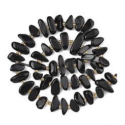 Natural Black Onyx(Dyed & Heated) Beads Strands&nbsp;G-F821-A03-01