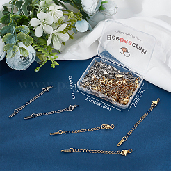 40Pcs 2 Colors 304 Stainless Steel Chain Extender&nbsp;FIND-BBC0001-20