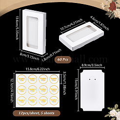 60Pcs Kraft Paper Storage Mailer Boxes with Visible Window&nbsp;CON-DR0001-10A